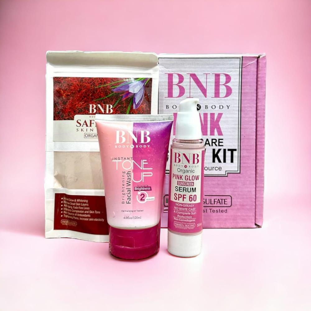 Pink Glow Facial Kit with SPF 60 | Brightening & Skin Protection | Cream Based Formula - JSJunoon.com