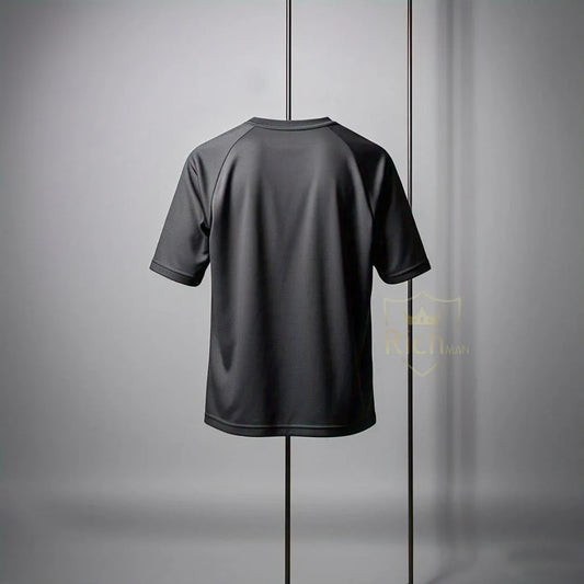 Men's Micro Interlock Track Suit – 2 Pcs Grey Set with Round Neck T-Shirt & Trouser - JSJunoon.com