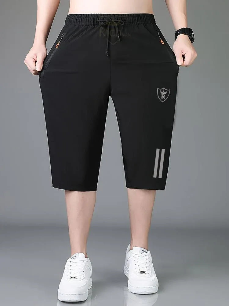 Men's Polyester Plain Shorts – Comfortable Black Casual Wear - JSJunoon.com