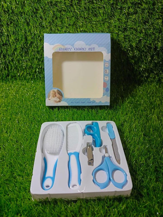 Baby Grooming & Care Kit – 6-Piece Nail Cutter, Clipper, Scissors, Comb, Hairbrush & Nail File