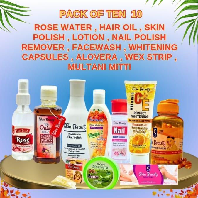 10 in 1 Skincare & Haircare Bundle – Complete Beauty Care Set