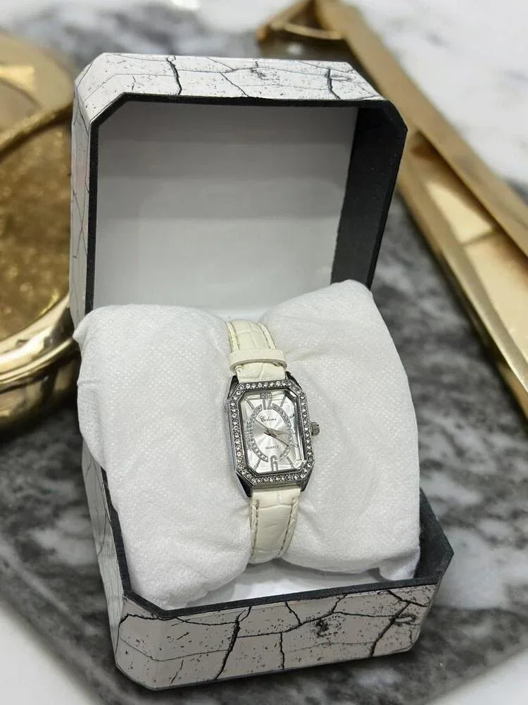 JS Junoon Women’s Leather Strap Analogue Watch – Square Dial, Classic Elegant Design - JSJunoon.com