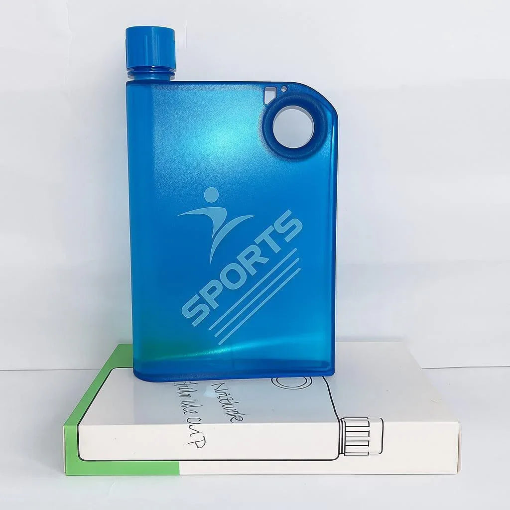 Notebook Water Bottle – Slim, BPA-Free Plastic Kids & School Water Bottle | Portable, Leak-Proof, 1 Pc - JSJunoon.com