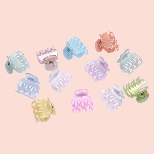 Medium Length Hair Catcher – Pack of 12 Multicolor Hair Styling Clips for All Hair Types