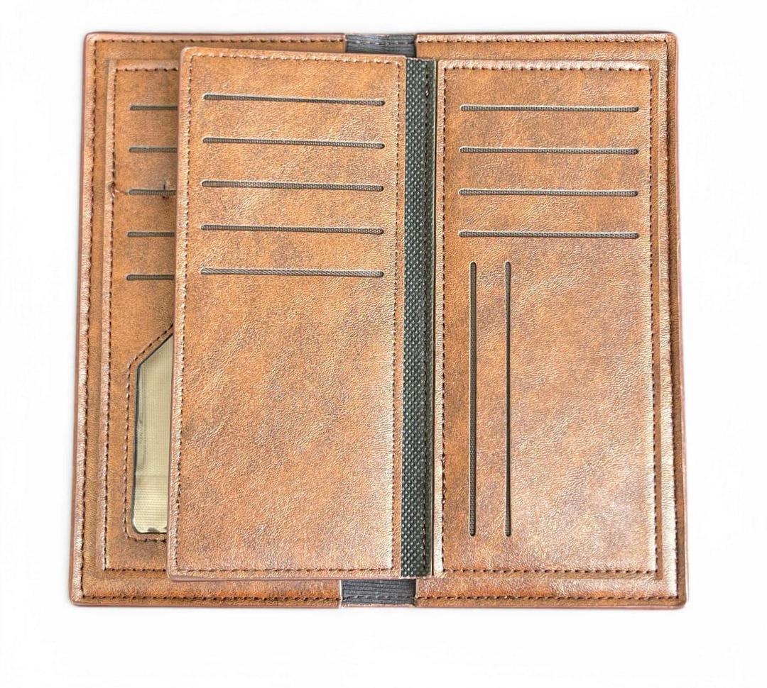 JS JUNOON Men's Premium Brown Leather Wallet – Stylish, Durable & Functional for Cards & Cash, 1 Pc