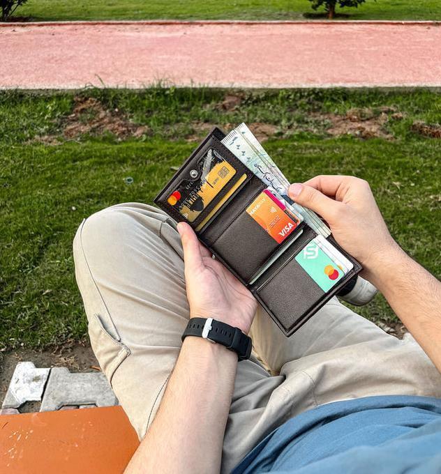 JS JUNOON Premium Leather Multicolor Wallet for Men – Stylish, Durable & Functional, 1 Pc Everyday Use