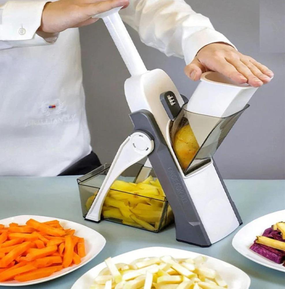 Multifunctional Vegetable Cutter – Durable ABS Plastic & Glass Food Slicer