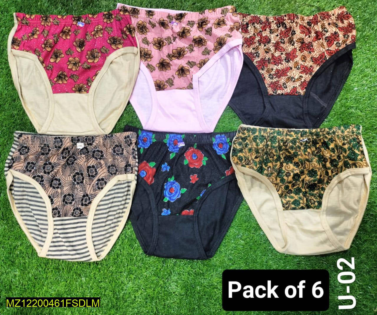 JS JUNOON Cotton Printed Panties – Pack of 6, Breathable & Lightweight - JSJunoon.com
