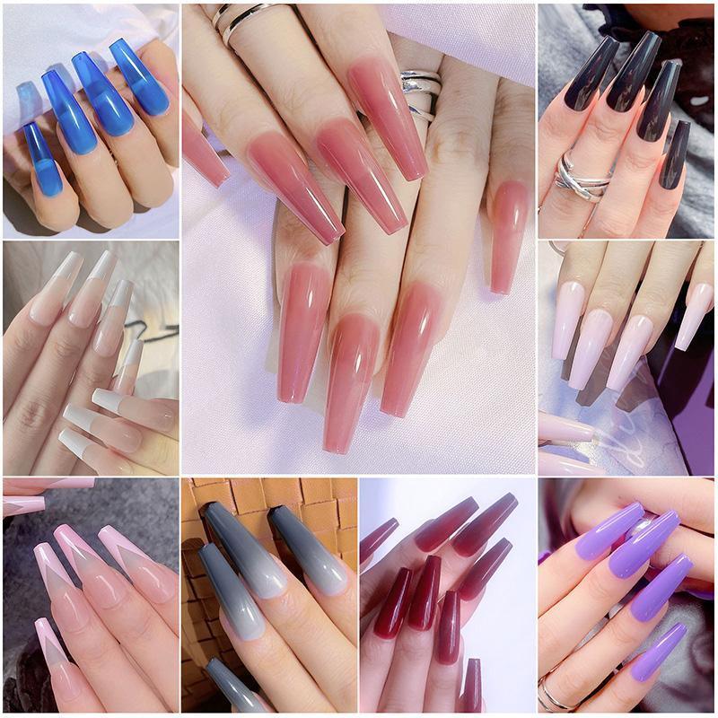 JS Junoon Customizable Multicolor Fake Nails – 96 Pcs Acrylic Nail Art Set - JSJunoon.com