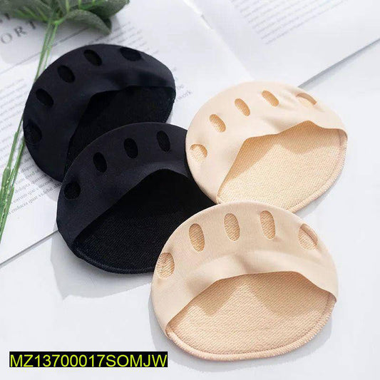 Foot Protection Comfortable Cotton Pads – 4 Pcs Five Toes Forefoot Pads, Anti-Slip Stretchable Cushion Support for High Heels & Daily Wear
