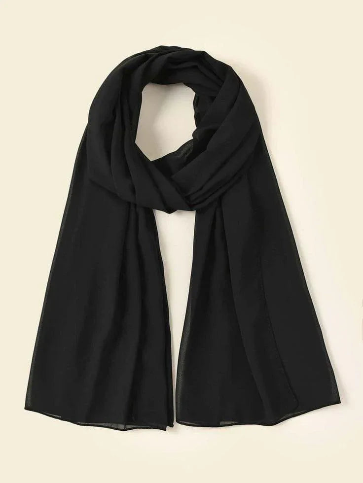JS Junoon 1 Pc Chiffon Plain Women’s Scarf – Soft & Elegant Multipurpose Hijab - JSJunoon.com