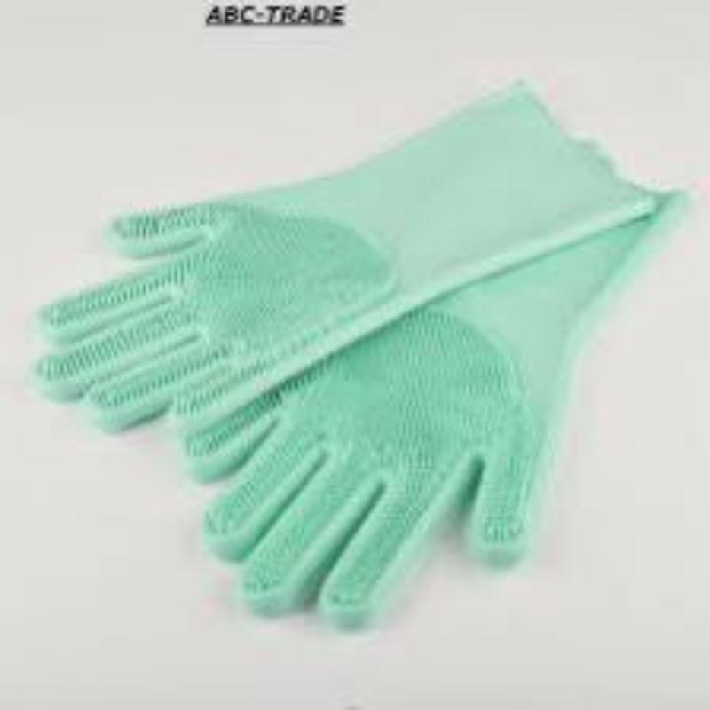 Multifunctional Rubber Dish Washing Gloves – Textured Scrubbing Gloves for Kitchen & Home Cleaning