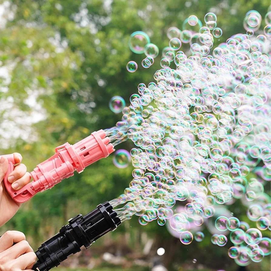 Girl’s Plastic Bubble Gun – Multicolor Bubble Blower Toy for Kids - JSJunoon.com