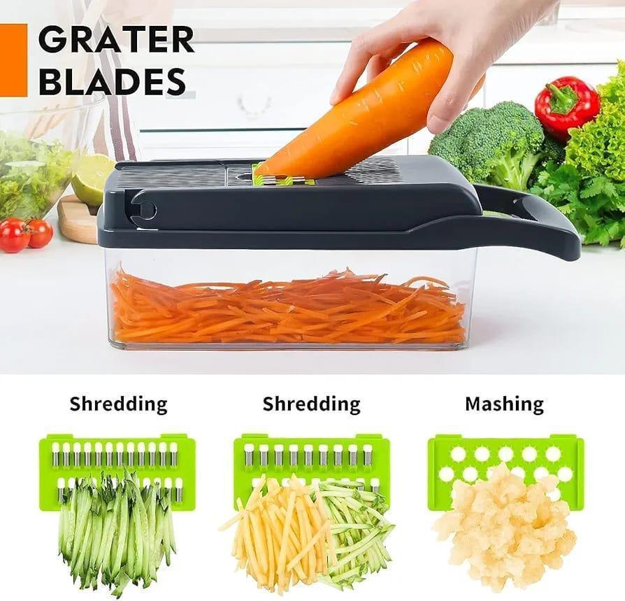 Manual Food Chopper – 16 Pcs Multi-Functional Kitchen Tool - JSJunoon.com