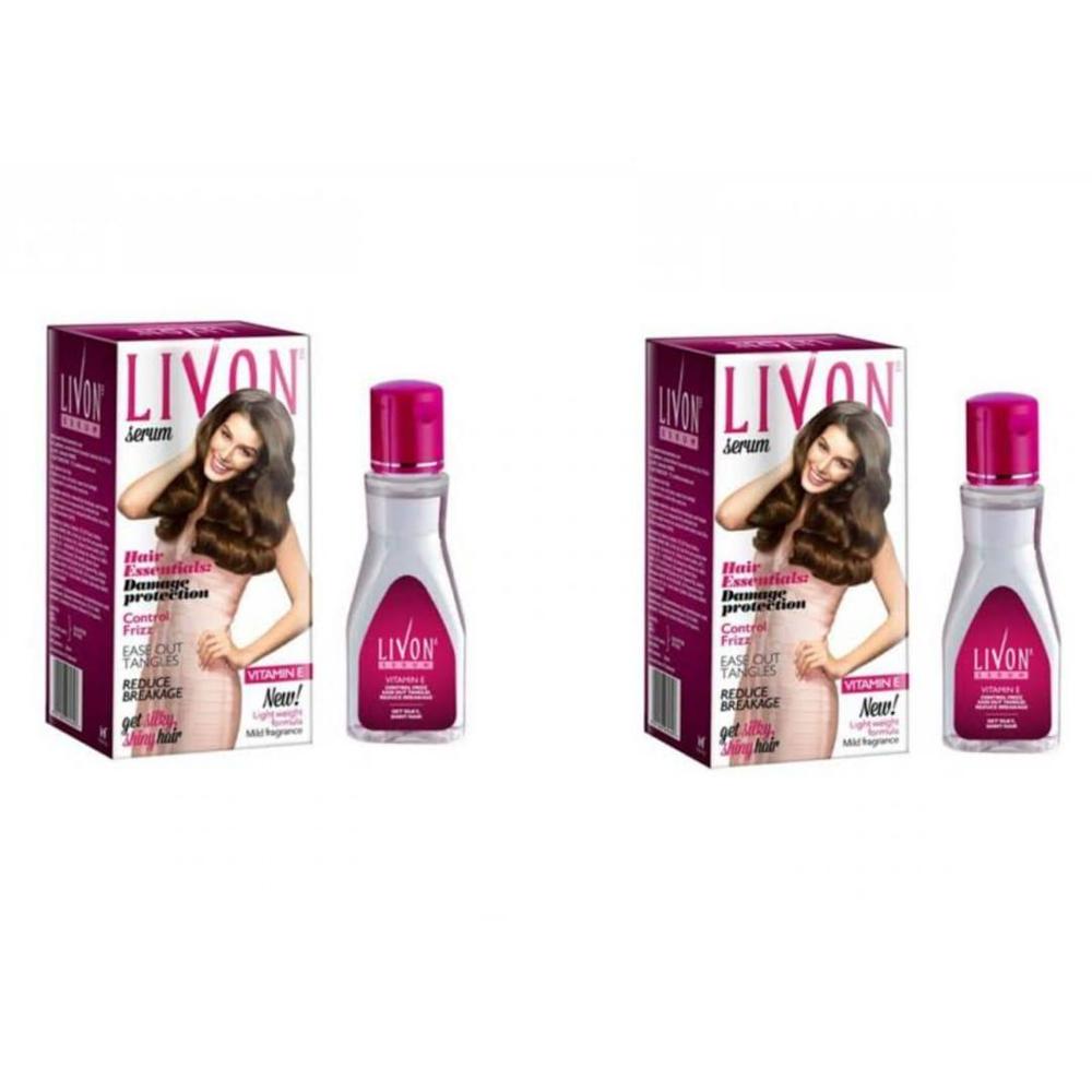 Hair Serum Pack of 2 – Anti-Frizz, Split End Repair, Heat Protection & Shine Enhancer for Smooth Healthy Hair