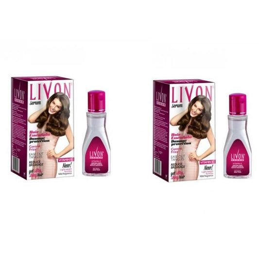 Hair Serum Pack of 2 – Anti-Frizz, Split End Repair, Heat Protection & Shine Enhancer for Smooth Healthy Hair