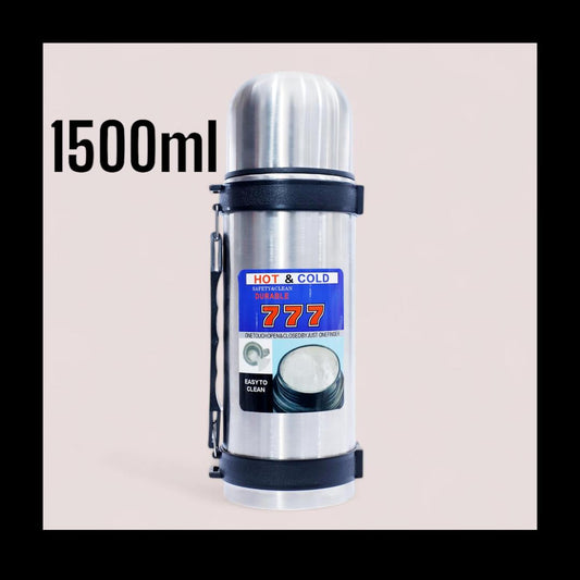 JS Junoon Vacuum Water Bottle – 1500ml Stainless Steel Hot & Cold Flask