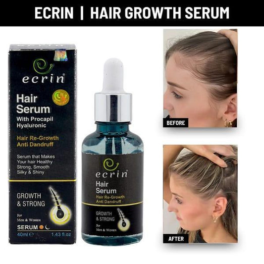 Hair Growth Serum, 40ml – Promotes Hair Regrowth, Strengthens Roots, Fights Dandruff, Adds Shine & Smoothness with Essential Oils