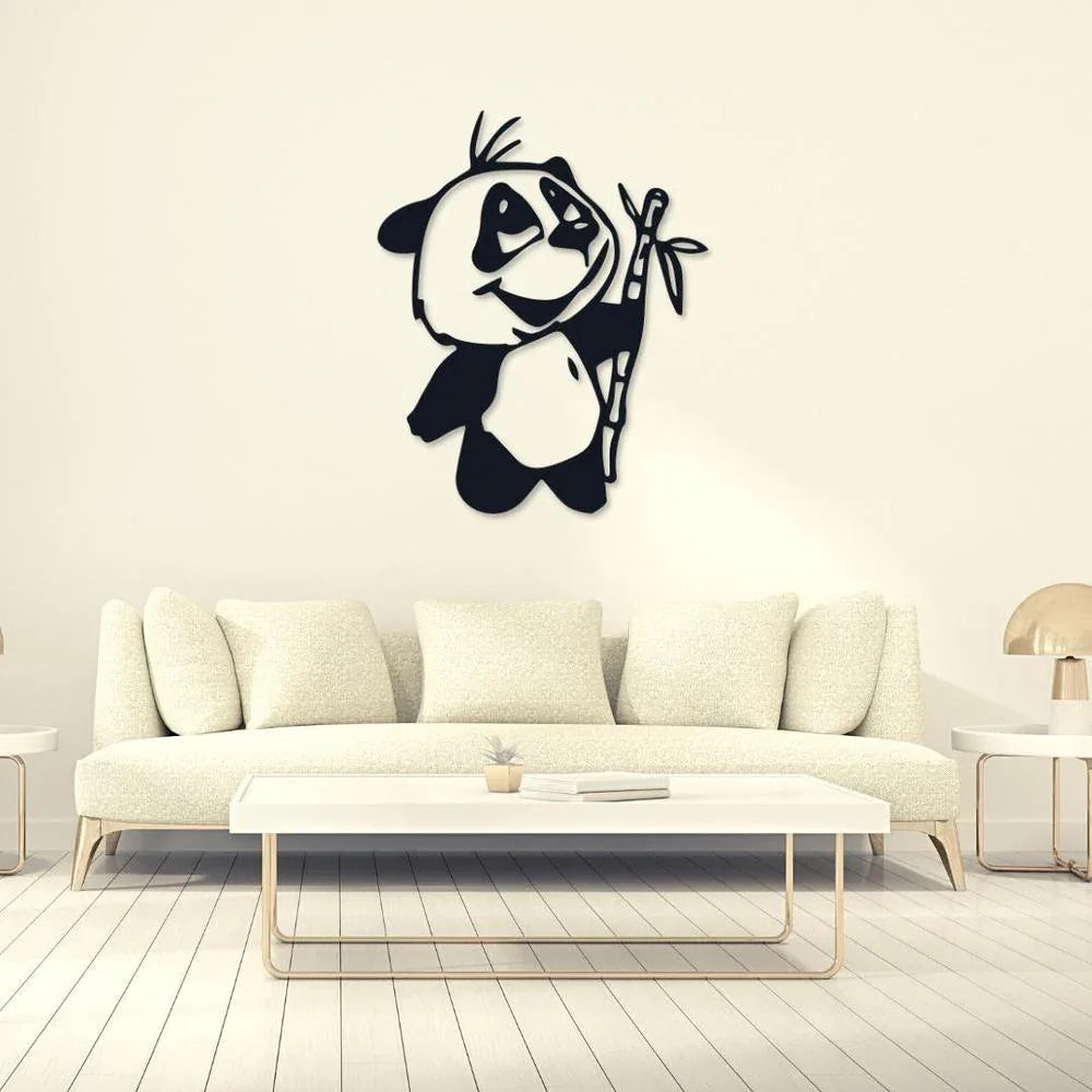 Innocent Panda Wall Art Decor – Laminated Sheet Frame, 12x12 Inch - JSJunoon.com