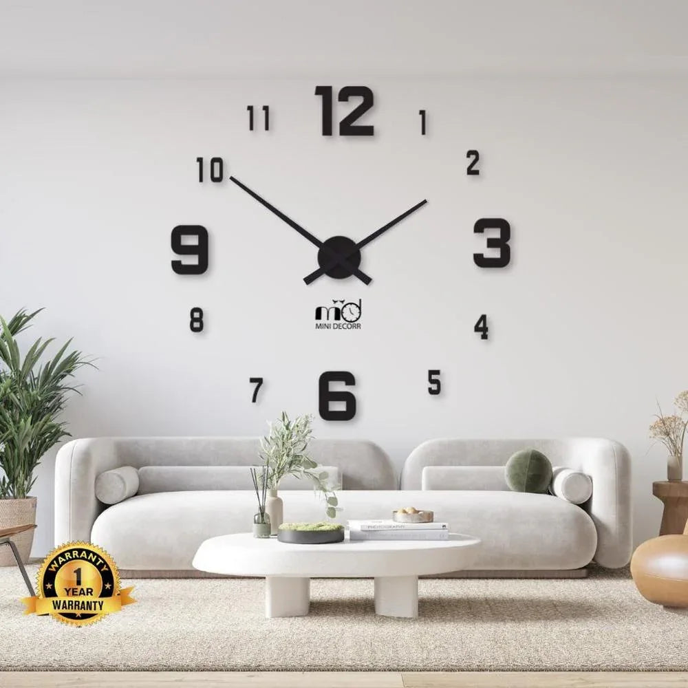 Beautiful Wood 1551 Digital Wall Clock – Laminated Chipboard, 24x24 Inch, Modern Design - JSJunoon.com