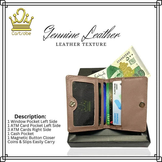 JS JUNOON Men's Smart ATM Card Holder & Cash Wallet – Leather, Slim & Organized, 1 Pc - JSJunoon.com