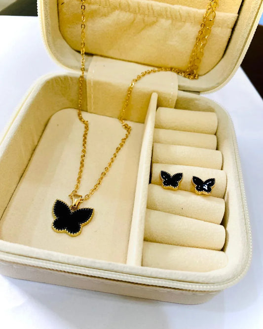 JS Junoon Gold Plated Pendant Set – 2 Pcs Women’s Jewelry (Pendant & Earrings) - JSJunoon.com