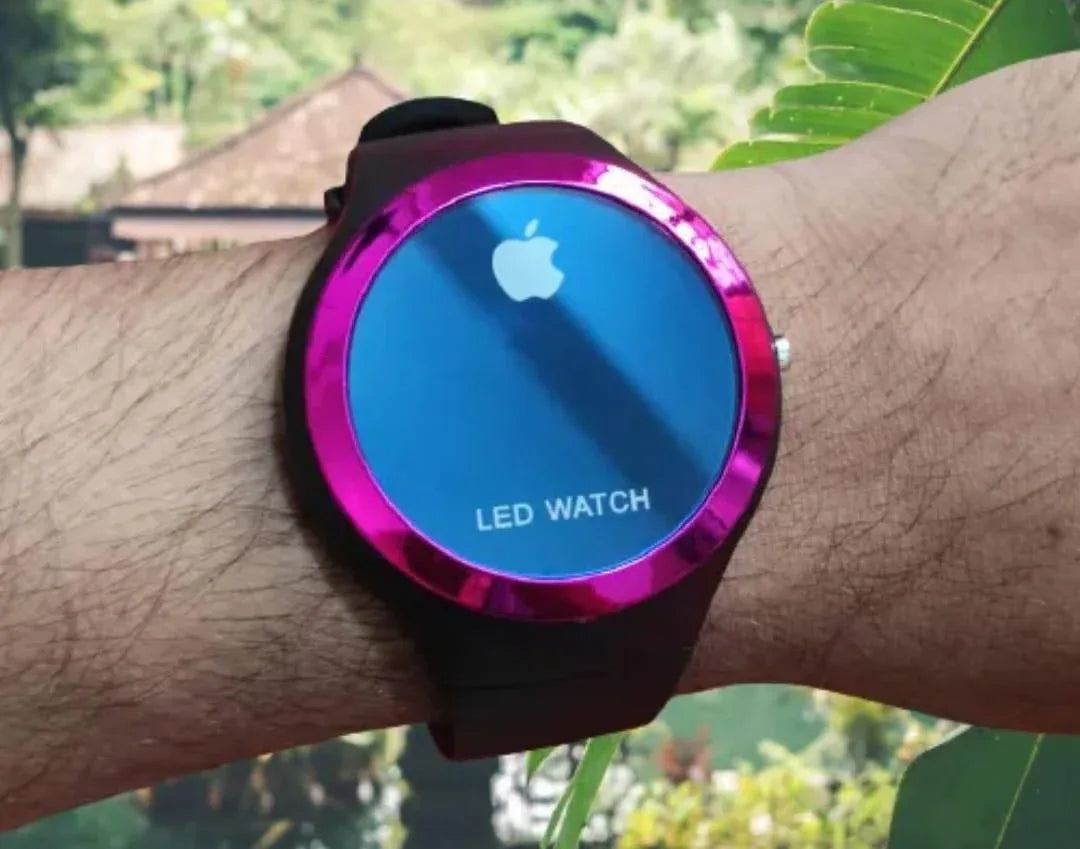 JS JUNOON Unisex LED Digital Watch – Plain Strap, Battery Operated, Round Case, Black/Blue/Pink, 1 Pc - JSJunoon.com
