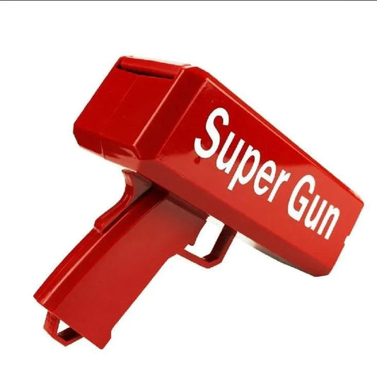 Red Money Gun Toy with 100 Pcs Play Cash – Fun Stress Relief Gift - JSJunoon.com