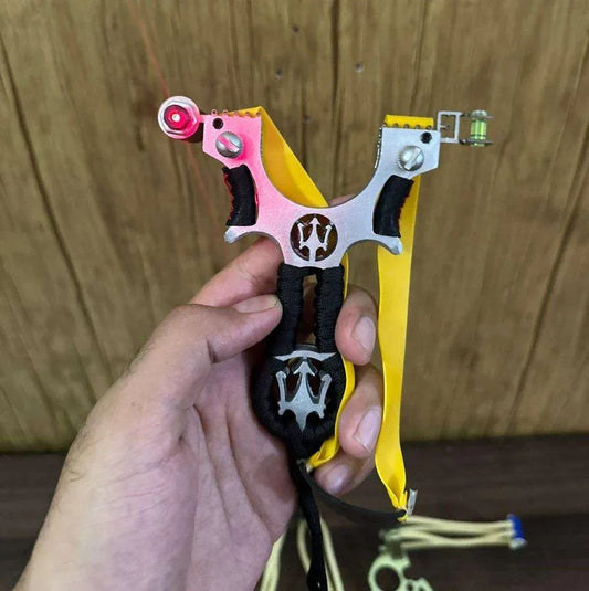 Kid’s Stainless Steel Slingshot Toy – Yellow Precision Target Shooter - JSJunoon.com