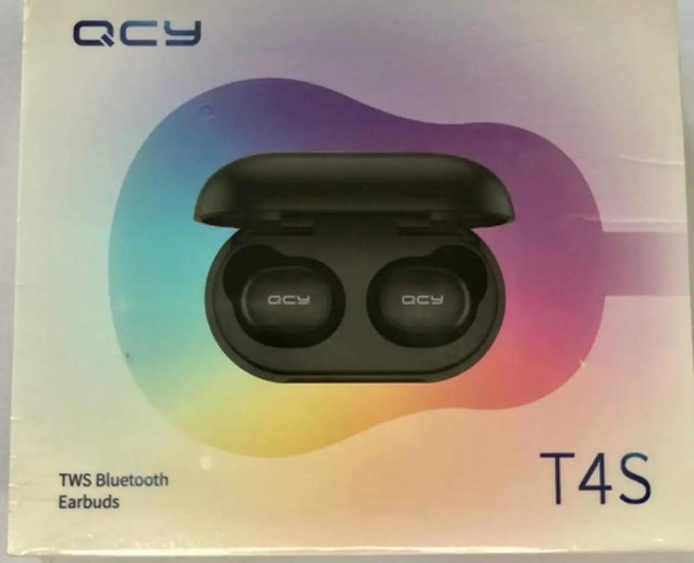QCY T4 Bluetooth 5.0 TWS Earbuds – Game Mode, DSP Noise Cancelling, Wireless Charging (Black)