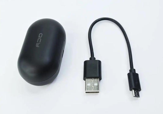 QCY T4 Bluetooth 5.0 TWS Earbuds – Game Mode, DSP Noise Cancelling, Wireless Charging (Black)