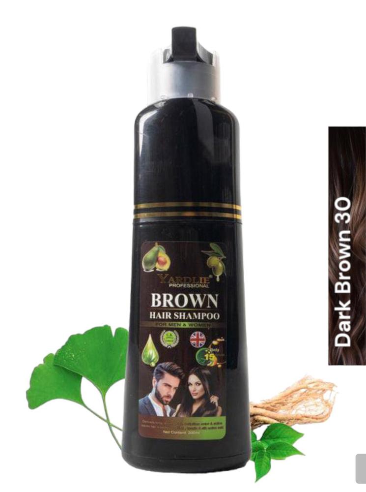 Dark Brown Hair Color Shampoo – UK Based Formula, 200ml, Full Grey Coverage, Long Lasting Vibrant Color, Easy Dual Chamber Application
