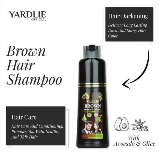 Dark Brown Hair Color Shampoo – UK Based Formula, 200ml, Full Grey Coverage, Long Lasting Vibrant Color, Easy Dual Chamber Application - JSJunoon.com