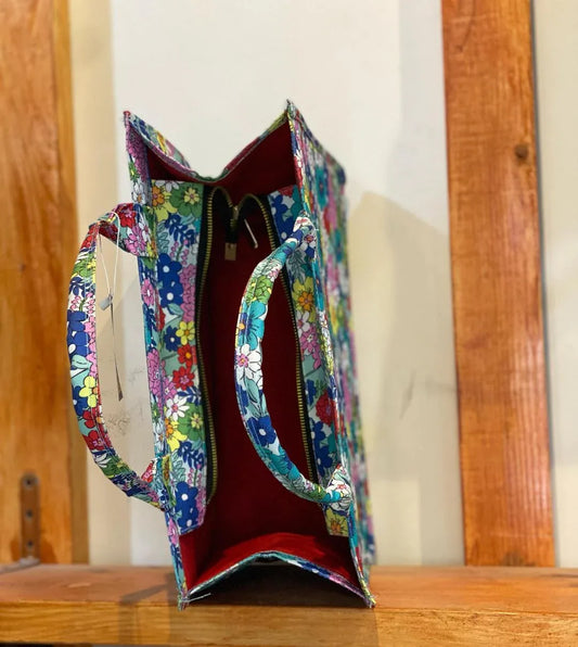 JS Junoon Girl’s Polyester Printed Tote Bag – Multicolor, Top Handle Large Handbag - JSJunoon.com