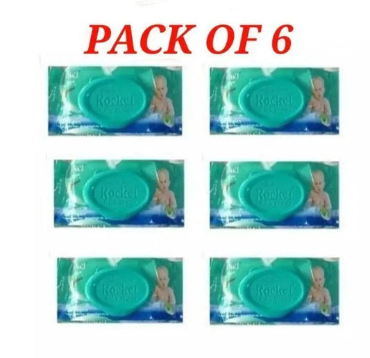 Baby Wet Wipes – Pack of 6 – Soft Fiber Wipes for Gentle Cleaning - JSJunoon.com
