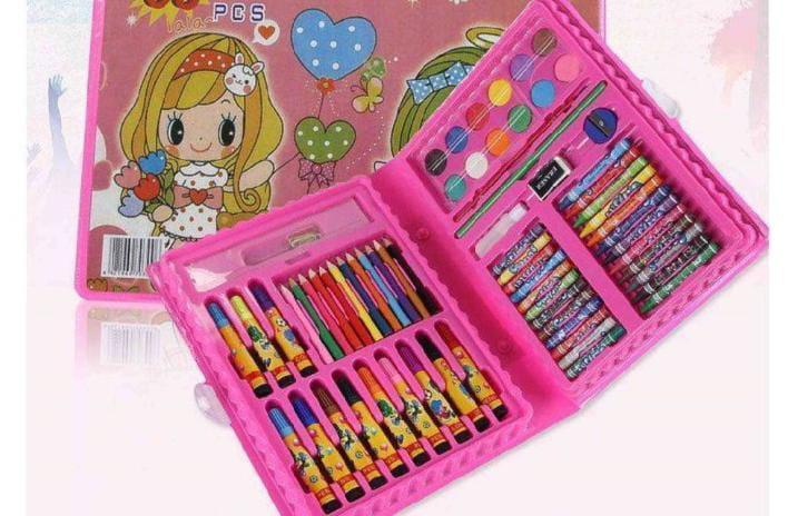JS Junoon 86-Pcs Multipurpose Coloring Kit – Complete Art Supplies Set, Multicolor - JSJunoon.com