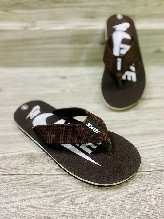 JS Junoon Men’s Rubber Slide Slippers – Comfortable Brown Footwear - JSJunoon.com