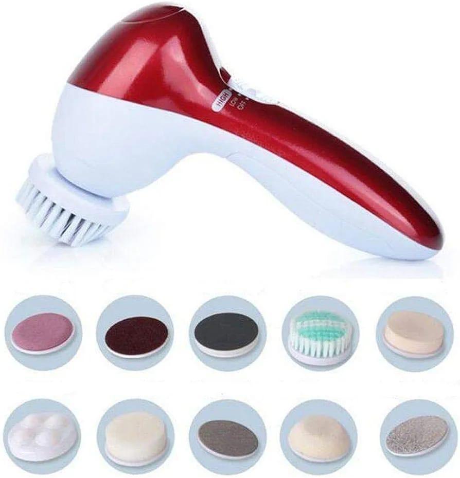 Multifunctional Facial Cleaner Massager – 11-in-1 Portable Beauty Device with Brushes, Buffers & Sponges - JSJunoon.com