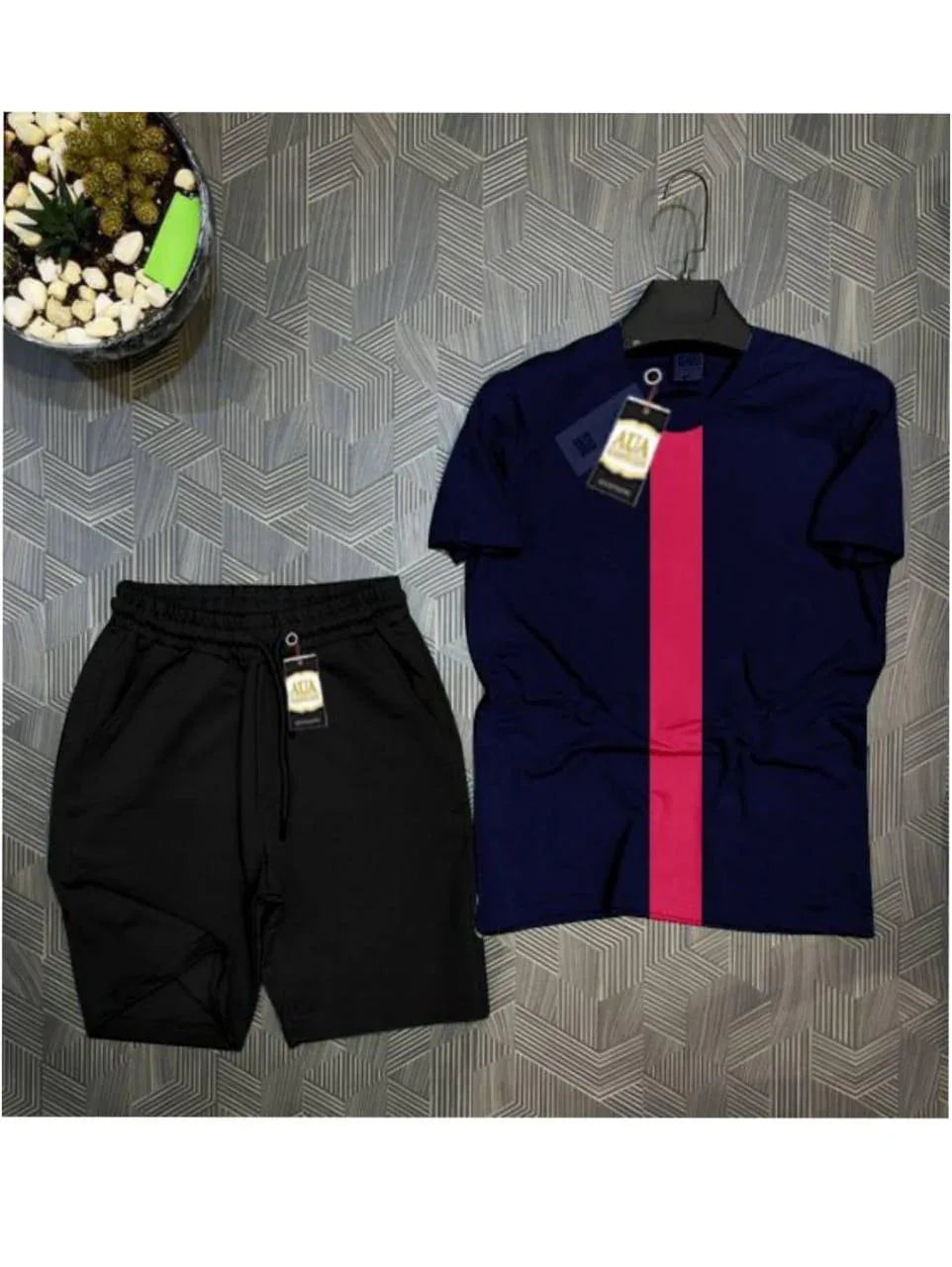 Men's Jersey Graphic Sublimation T-Shirt & Shorts Tracksuit – 2 Pcs Summer Activewear Set - JSJunoon.com