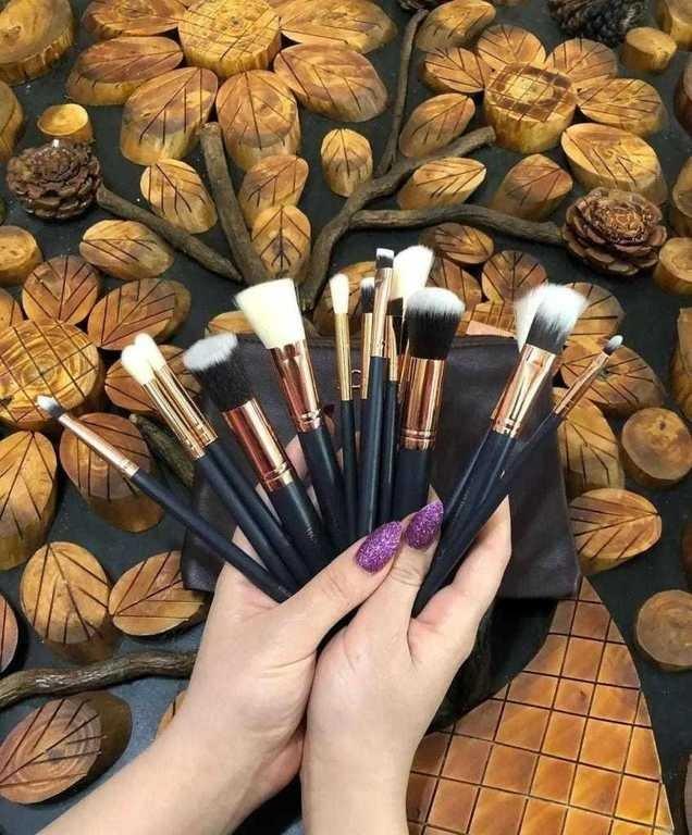 Makeup Brush Set | Pack of 15 Professional Brushes | Soft Synthetic Fibre & Durable Handle - JSJunoon.com