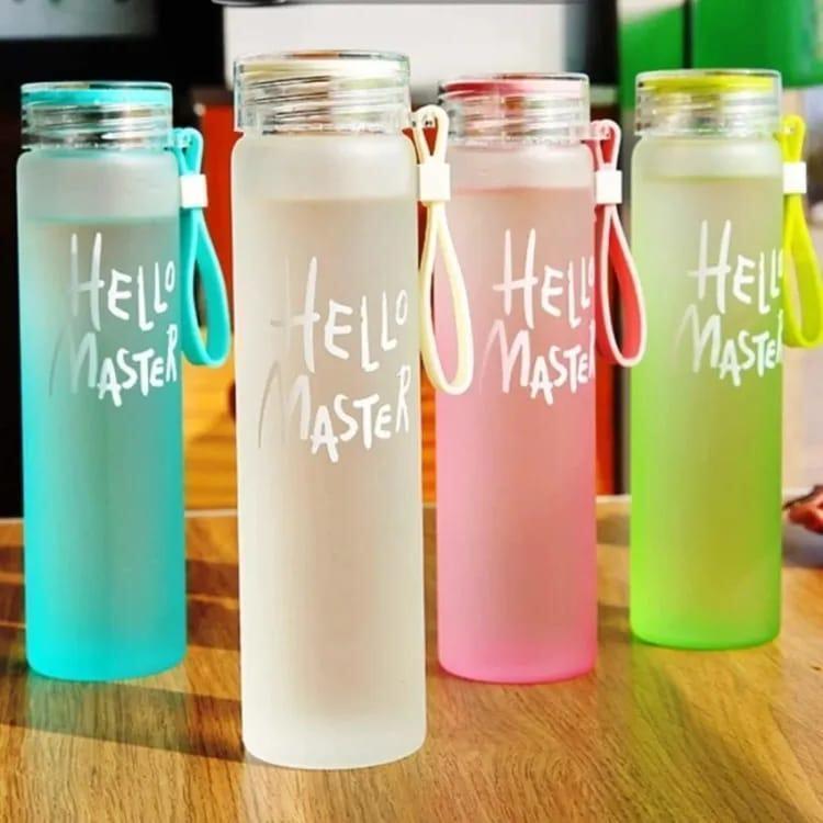 Transparent Frosted Water Bottle – 480ml Portable BPA-Free ABS Plastic, Leak-Proof Travel & Gym Bottle | 1 Pc
