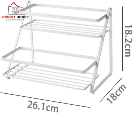 2 Layer Stainless Steel Kitchen Organizer Rack