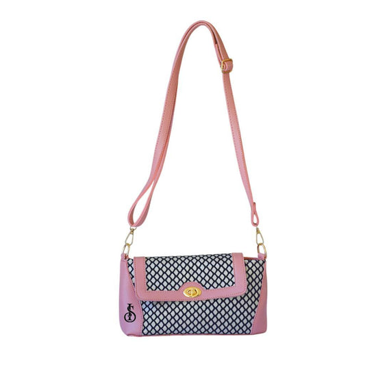 Women’s Textured PU Leather Shoulder Bag – Stylish Pink Handbag