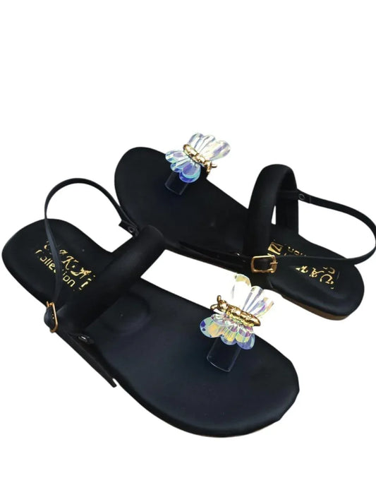 JS Junoon Stylish Women’s Fancy Black Fabric Kolhapuri Chappal – Sizes 6–10 - JSJunoon.com