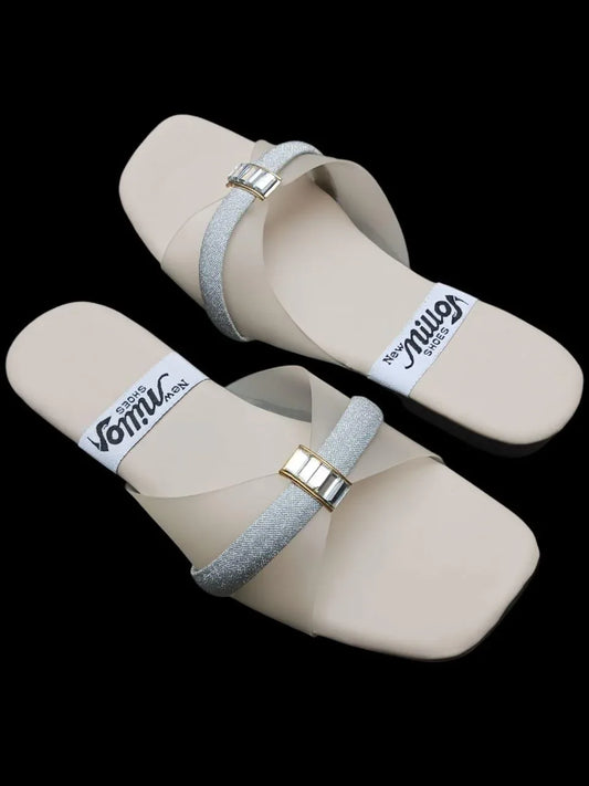 JS Junoon Stylish Women's Casual Flats – PU Fabric & PVC Durable Everyday Footwear - JSJunoon.com