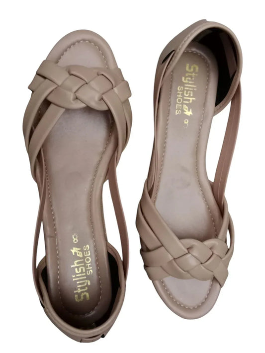 JS Junoon Women’s Satin Casual Sandals – Brown, Comfortable Everyday Footwear - JSJunoon.com