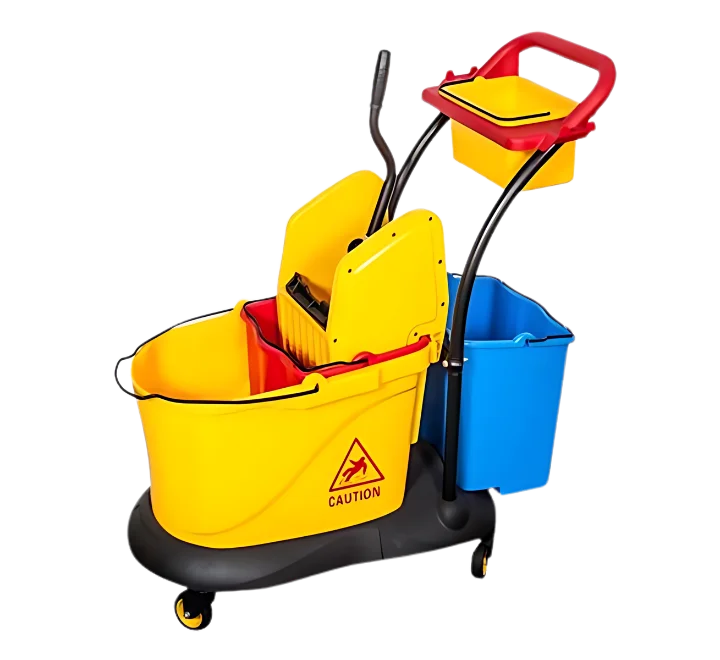 Nuctom B-046 Down Press Double Mop Bucket Trolley – 35L Heavy-Duty Cleaning Cart