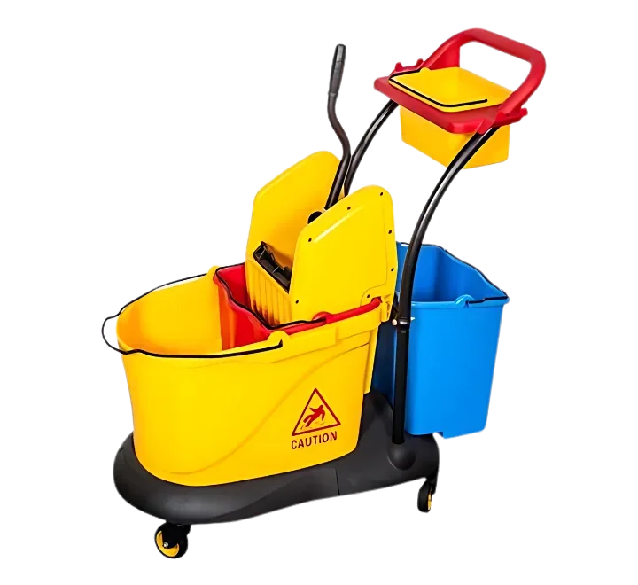 Nuctom B-046 Down Press Double Mop Bucket Trolley – 35L Heavy-Duty Cleaning Cart - JSJunoon.com