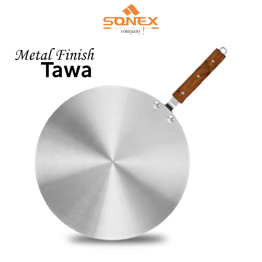 JS Junoon Sonex Metal Finish Tawa – 30cm Durable Flat Pan for Cooking - JSJunoon.com