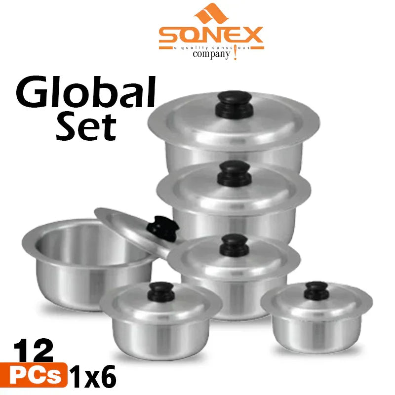 JS Junoon Sonex Global Patila Set – 12 Pcs (1x6) Durable Cooking Pots - JSJunoon.com